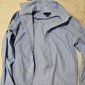 Blue Checkered Button-Up Shirt For Kids